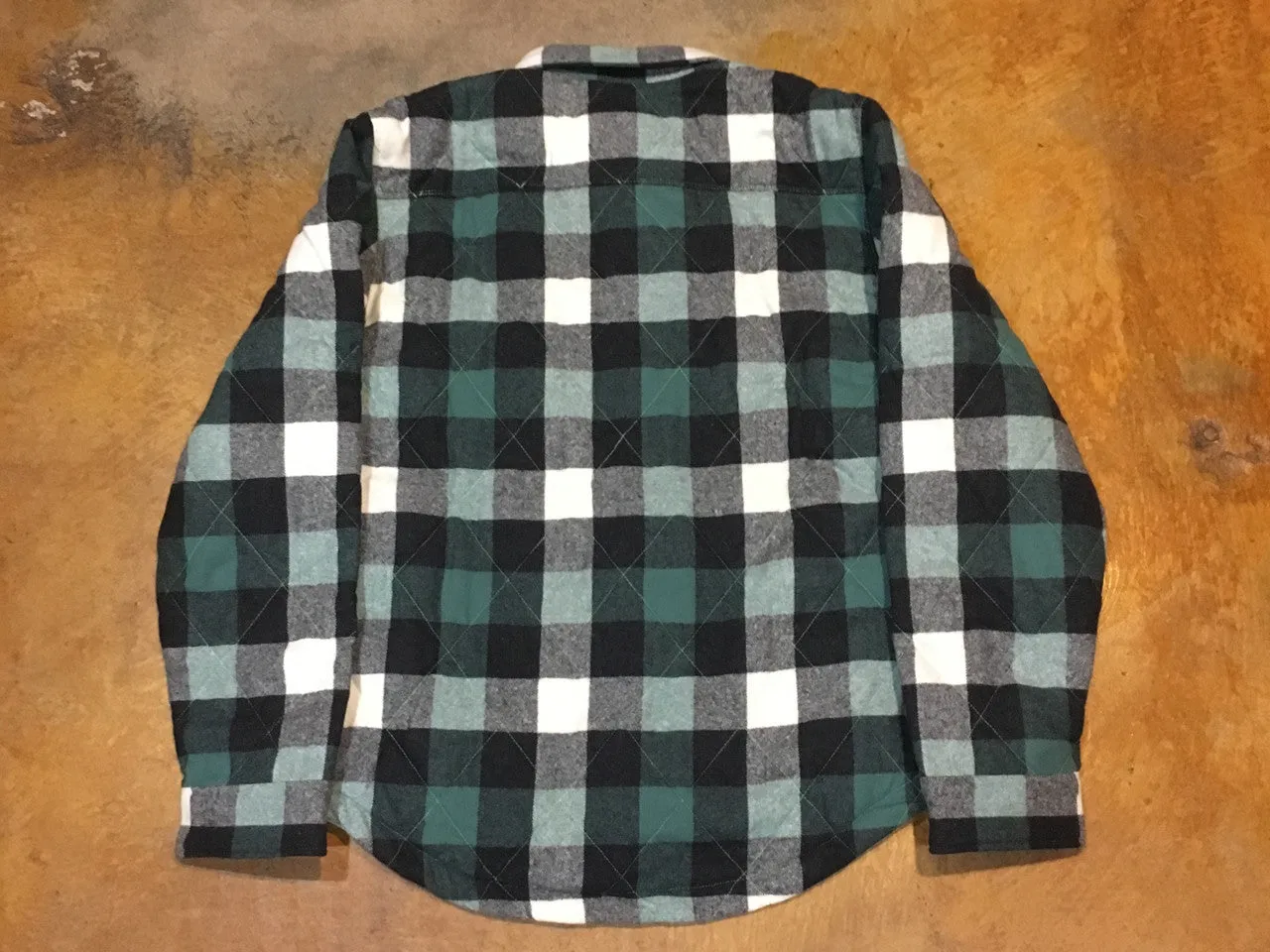 A16636 Woolrich Quilted Mill Wool Shirt Jacket