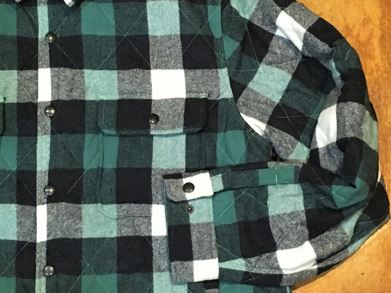 A16636 Woolrich Quilted Mill Wool Shirt Jacket