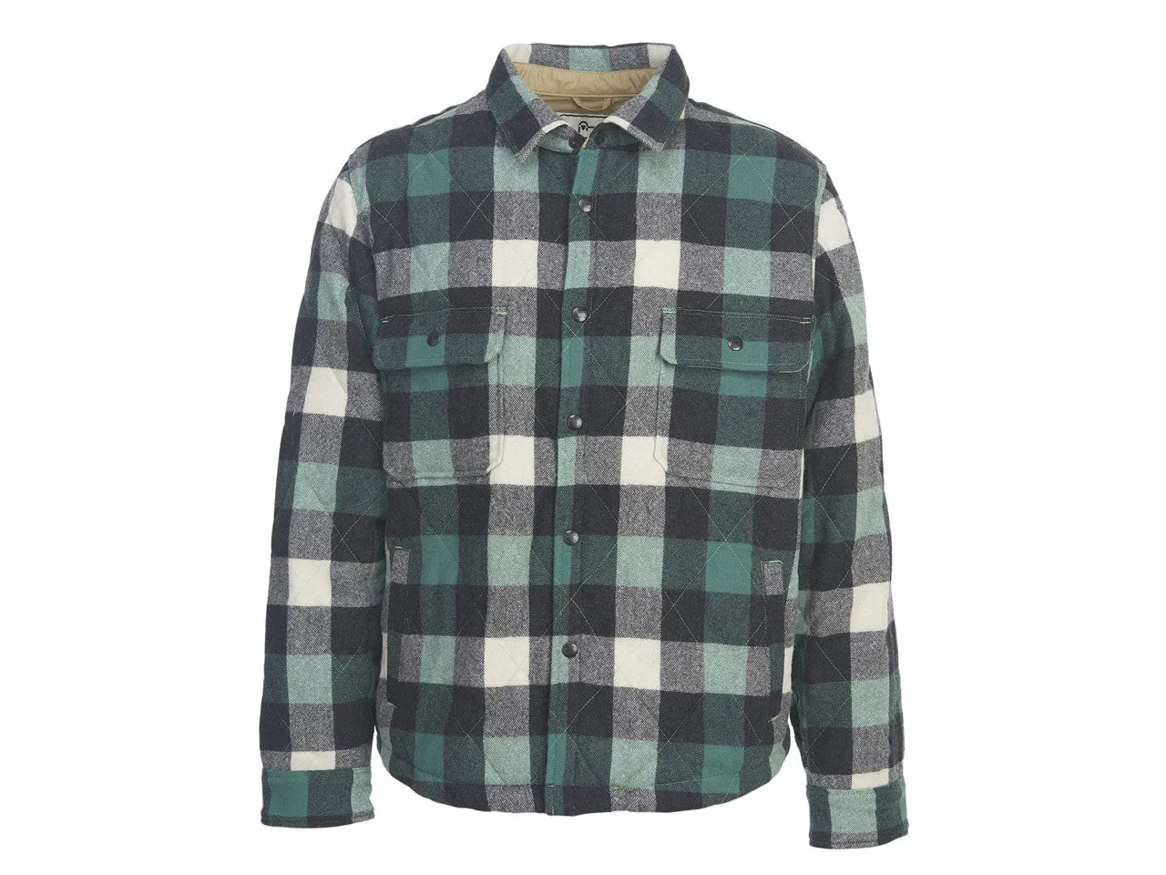 A16636 Woolrich Quilted Mill Wool Shirt Jacket