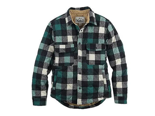 A16636 Woolrich Quilted Mill Wool Shirt Jacket