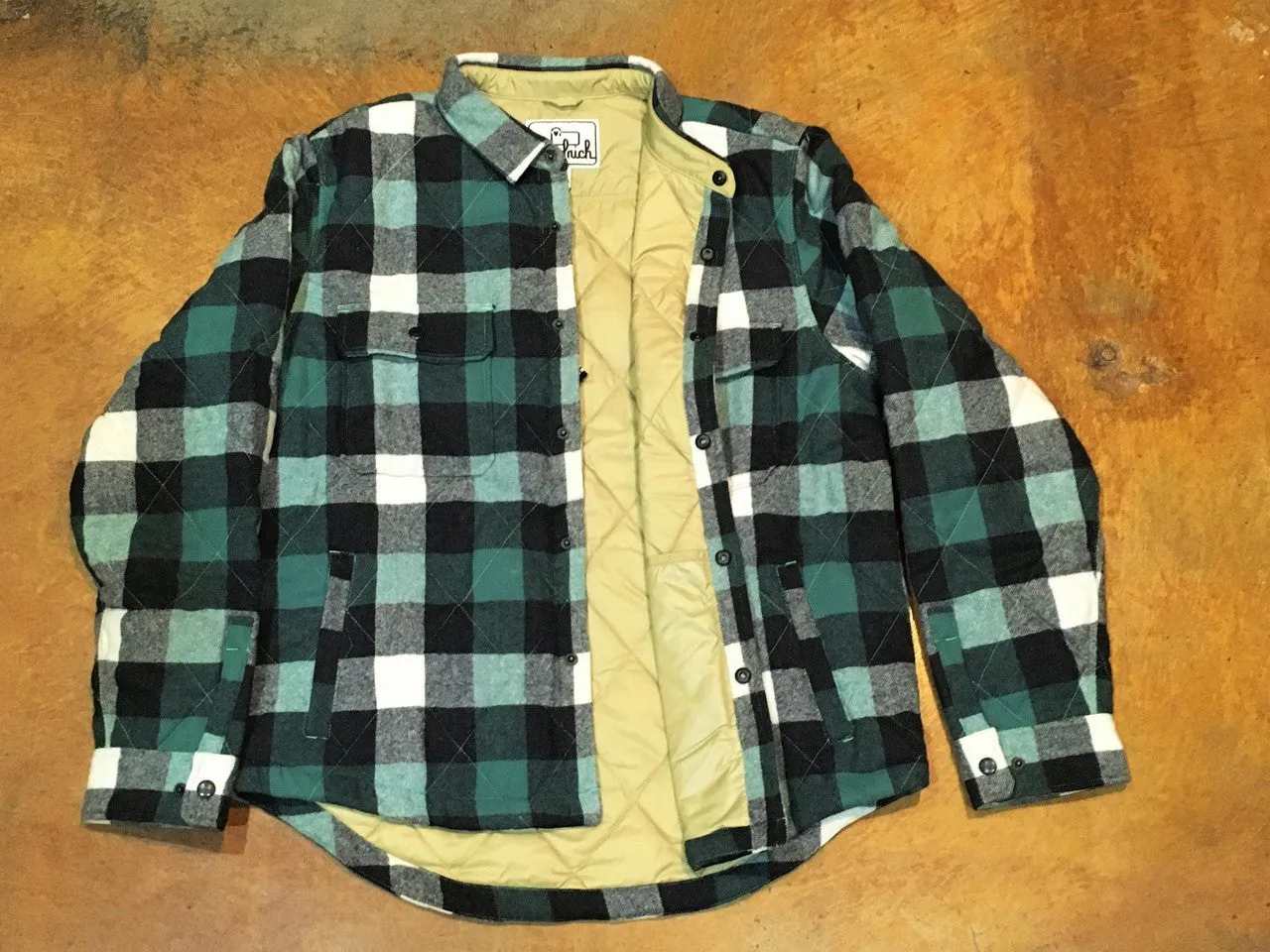 A16636 Woolrich Quilted Mill Wool Shirt Jacket