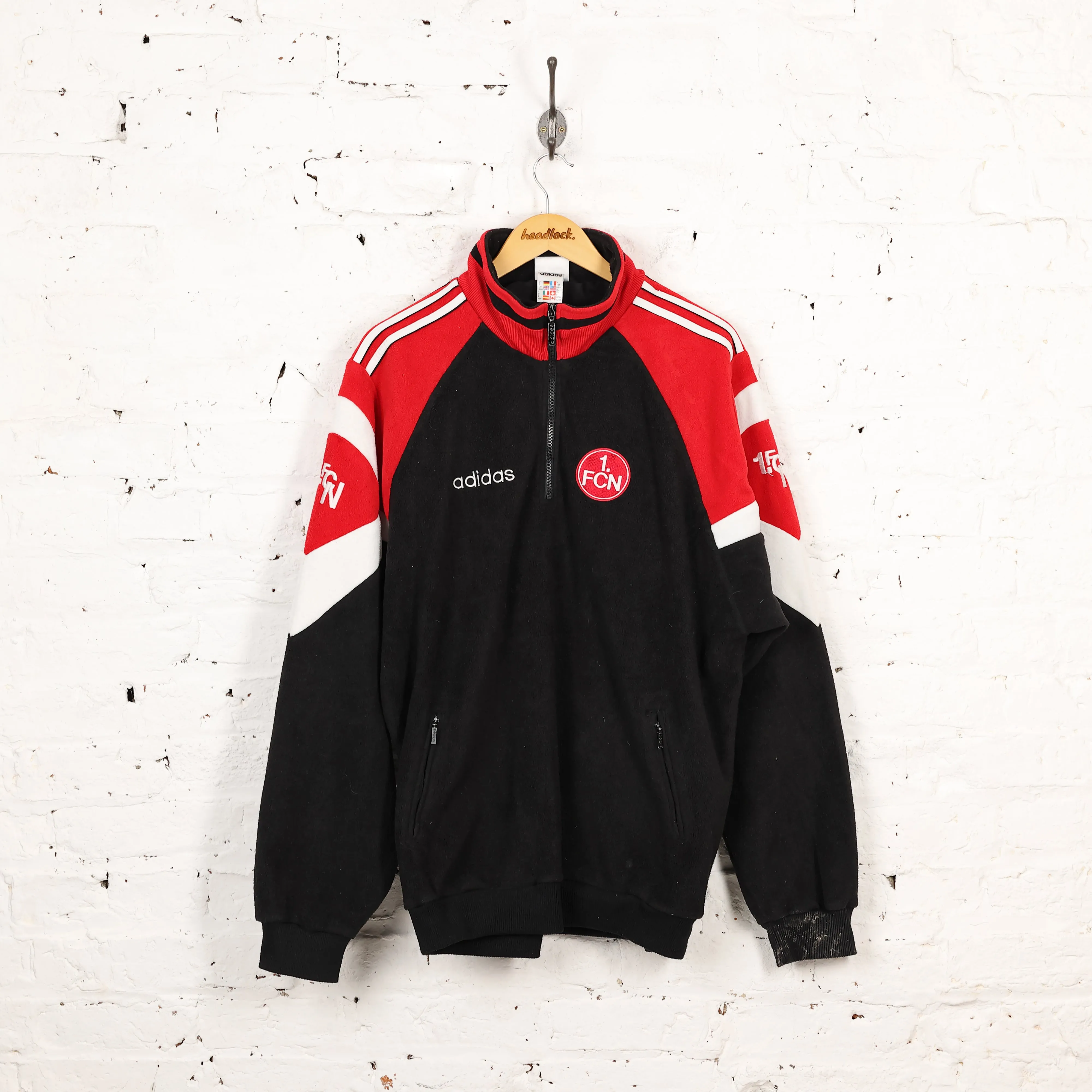 Adidas FC Nurnberg 90s 1/4 Zip Fleece - Black - XL