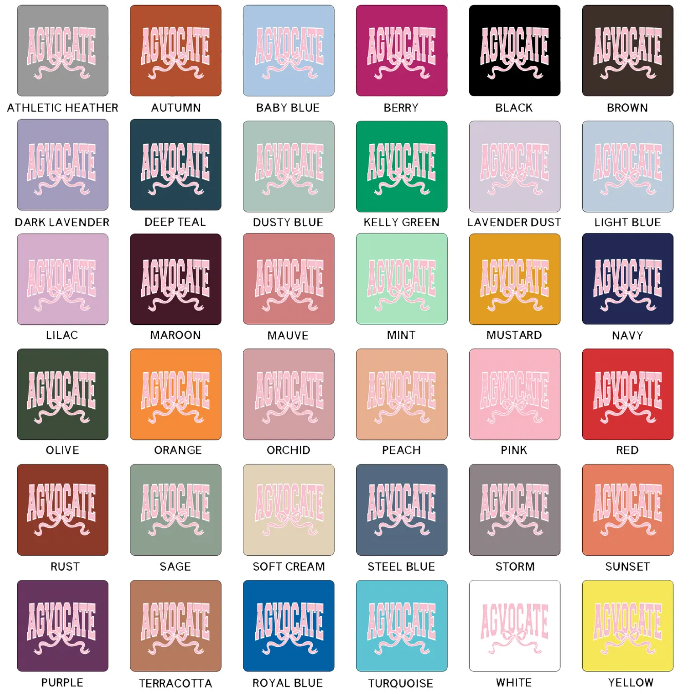 Agvocate Bow T-Shirt (XS-4XL) - Multiple Colors!