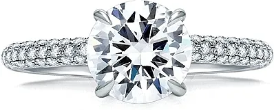 A.Jaffe Micro Pave Diamond Engagement Ring