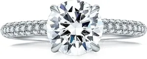 A.Jaffe Micro Pave Diamond Engagement Ring