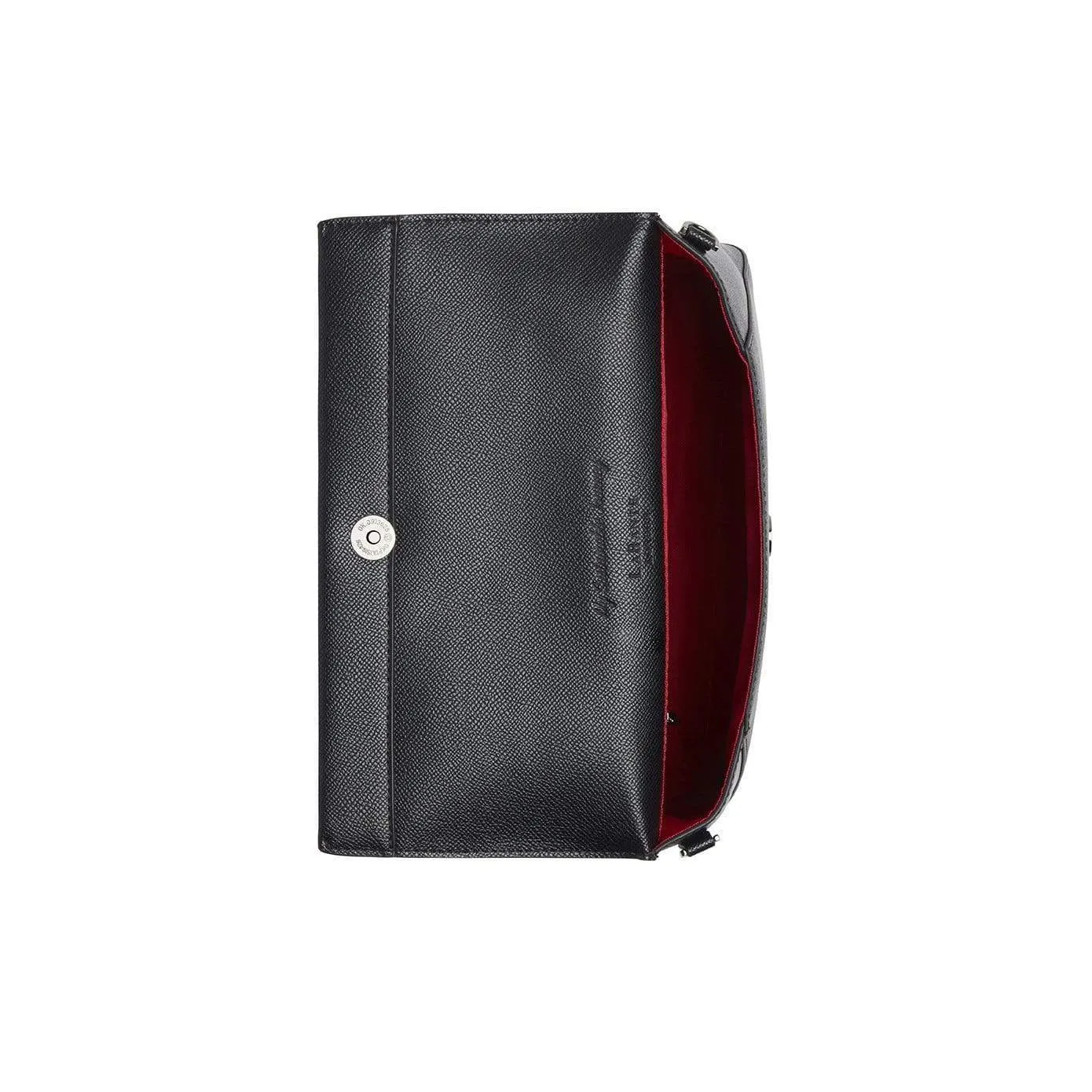 Alder Vegan Leather Clutch Crossbody Bag | Black