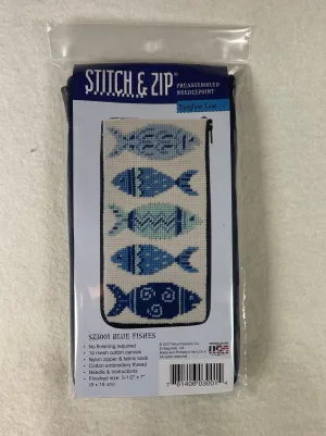 Alice Peterson SZ3001 Blue Fishes Eyeglass Case