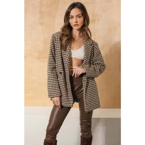 All The Better Blazer Jacket - Brown Multicolor
