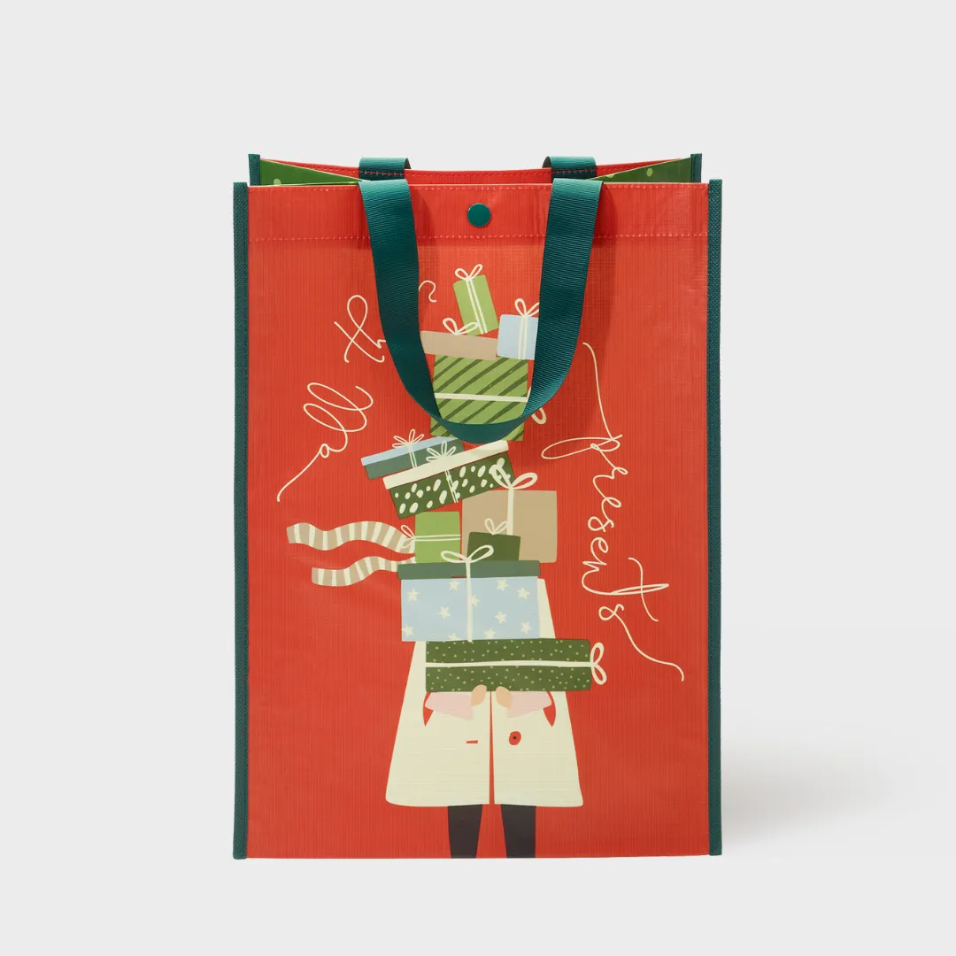All The Presents | Large | Reusable Gift Bag   QR Greeting Card