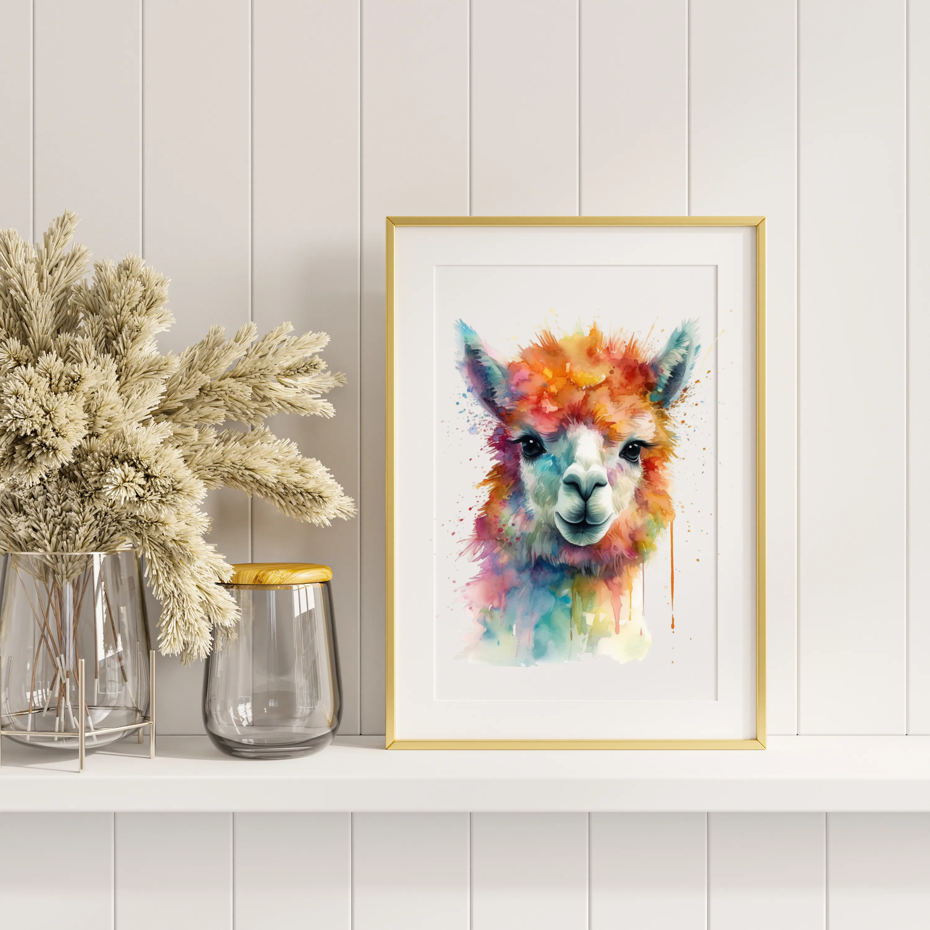 Alpaca Canvas Art Printable Digital Art (36x36) ALP002