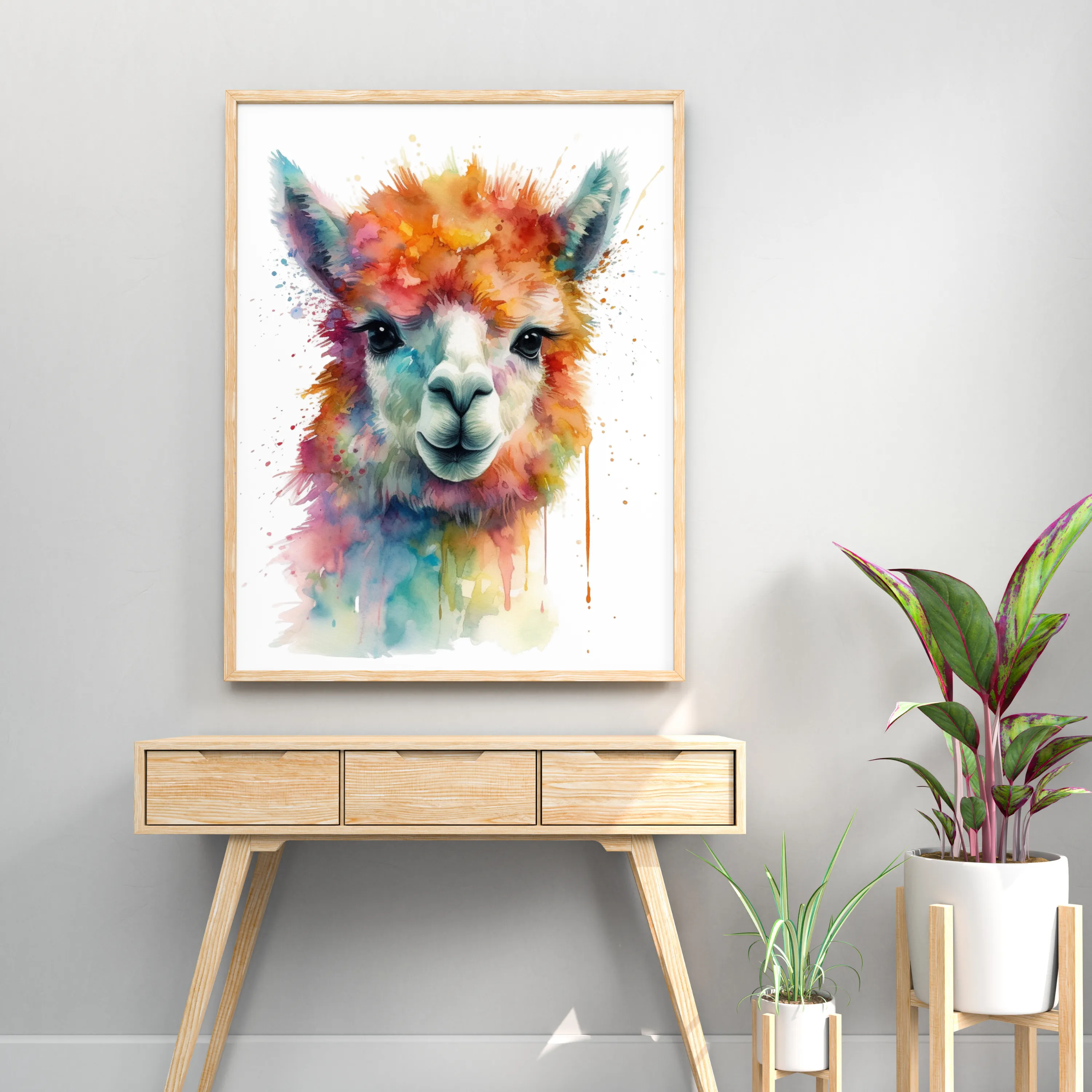 Alpaca Canvas Art Printable Digital Art (36x36) ALP002