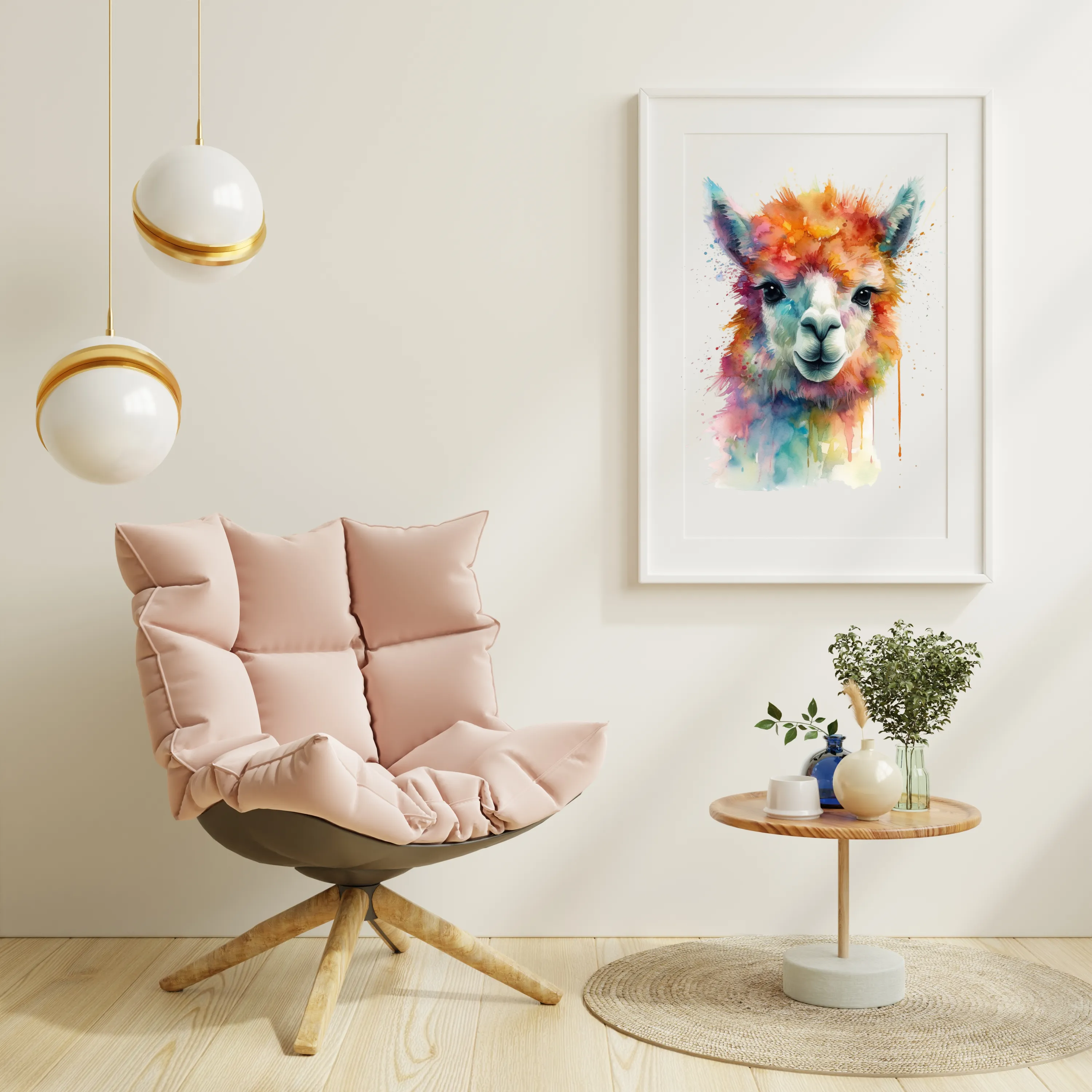 Alpaca Canvas Art Printable Digital Art (36x36) ALP002
