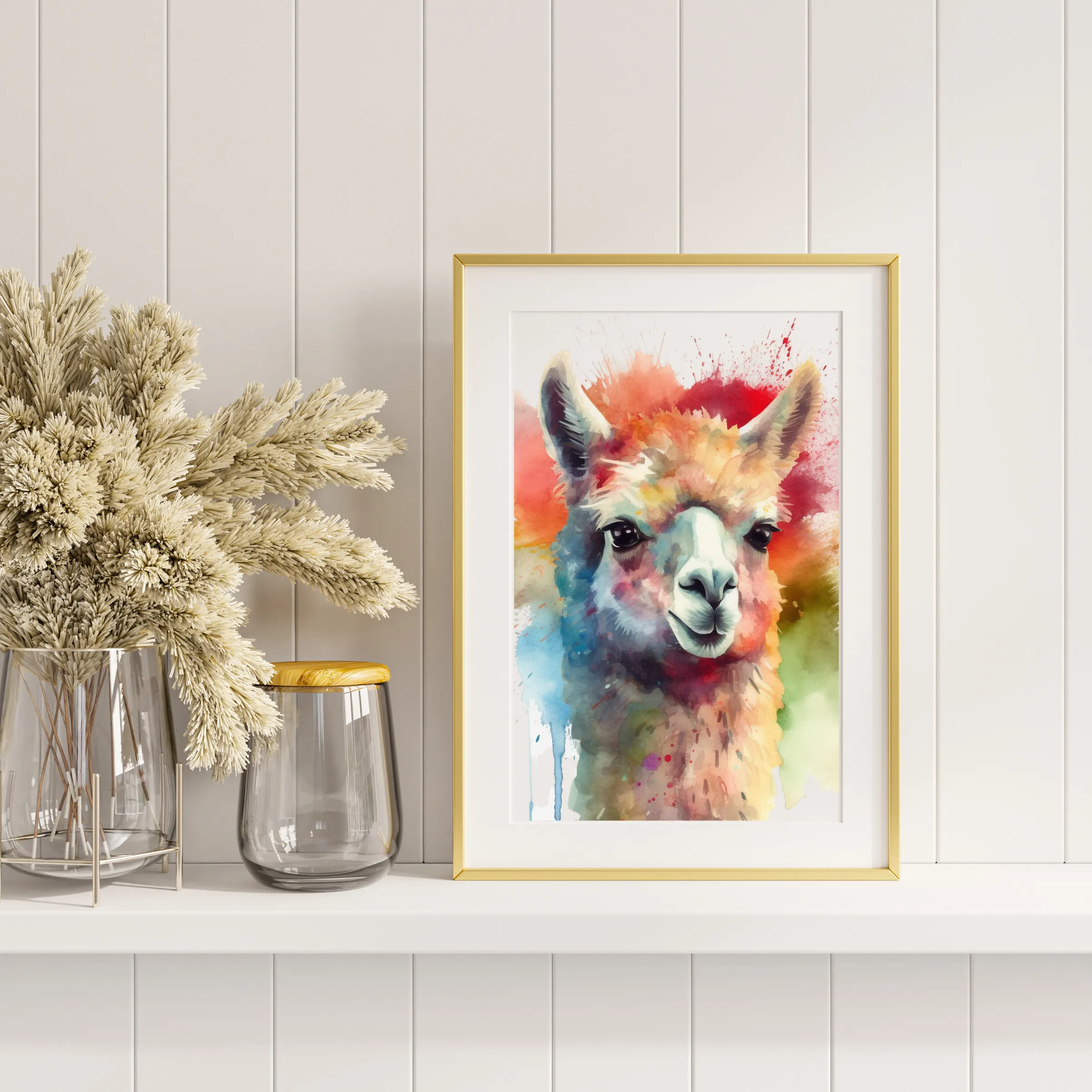 Alpaca Canvas Art Printable Digital Art (36x36) ALP006