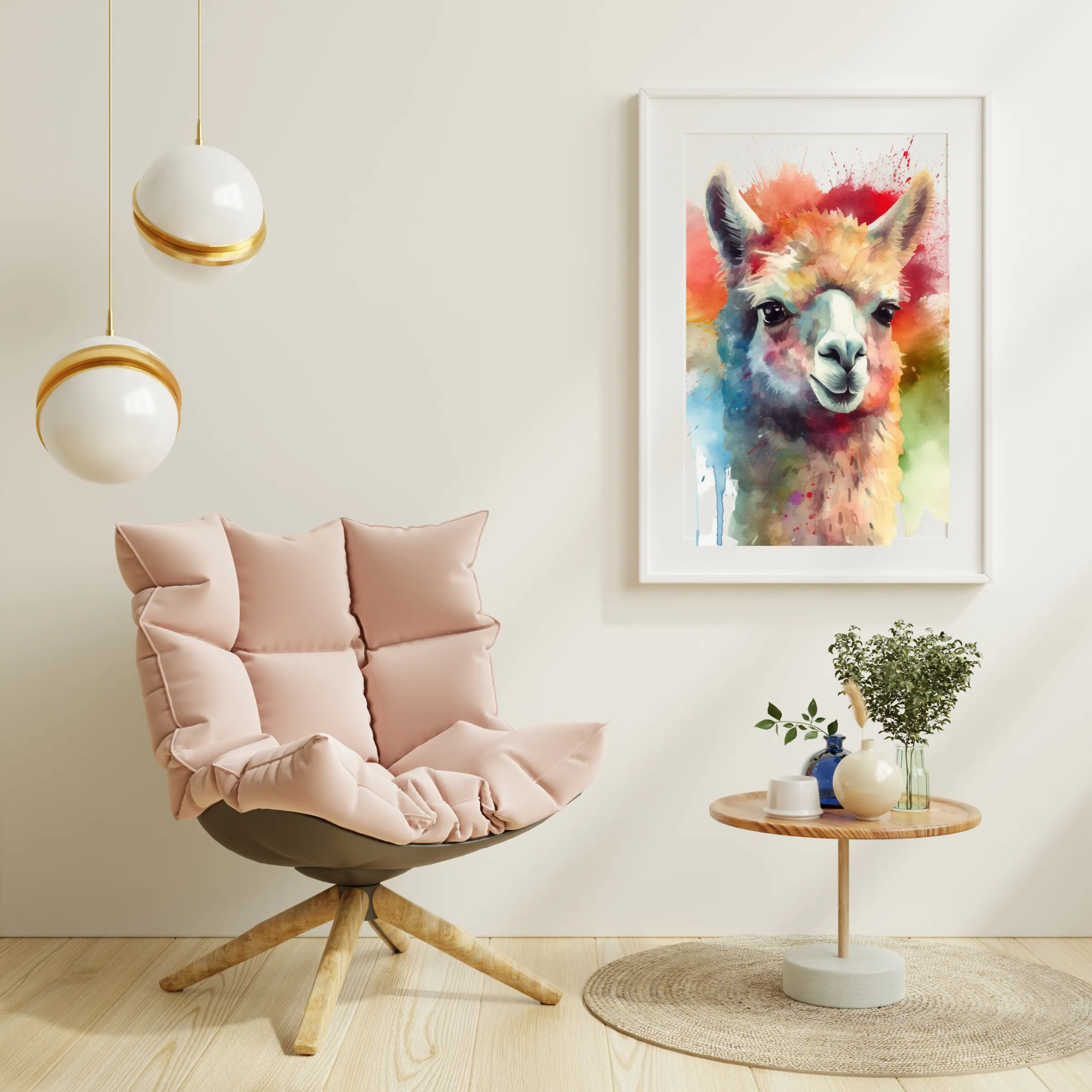 Alpaca Canvas Art Printable Digital Art (36x36) ALP006