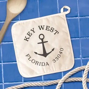 Anchor w/ City and State - Cotton Pot Holder