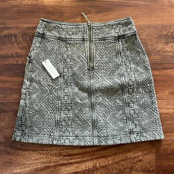 Anthropologie Pilcro quilted mini skirt size 4 NWT