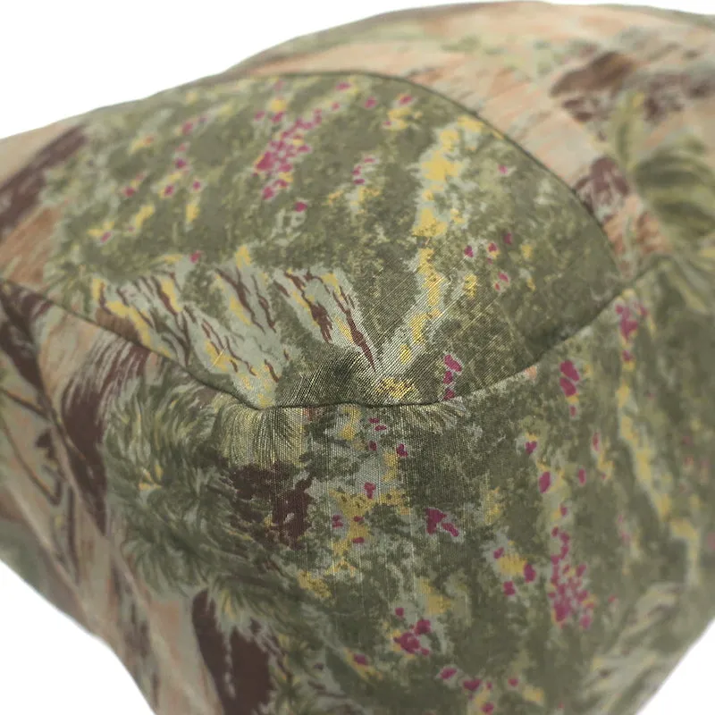 A.P.C. Tropical Print Canvas Duffle Bag Dark Green Extra Large Shoulder Bag