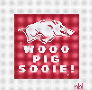 Arkansas Needlepoint Canvas- 4 inch square