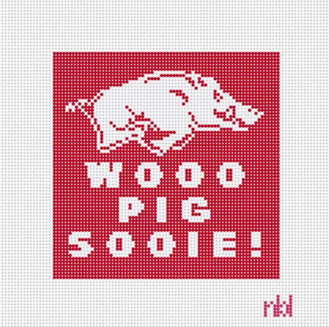 Arkansas Needlepoint Canvas- 4 inch square