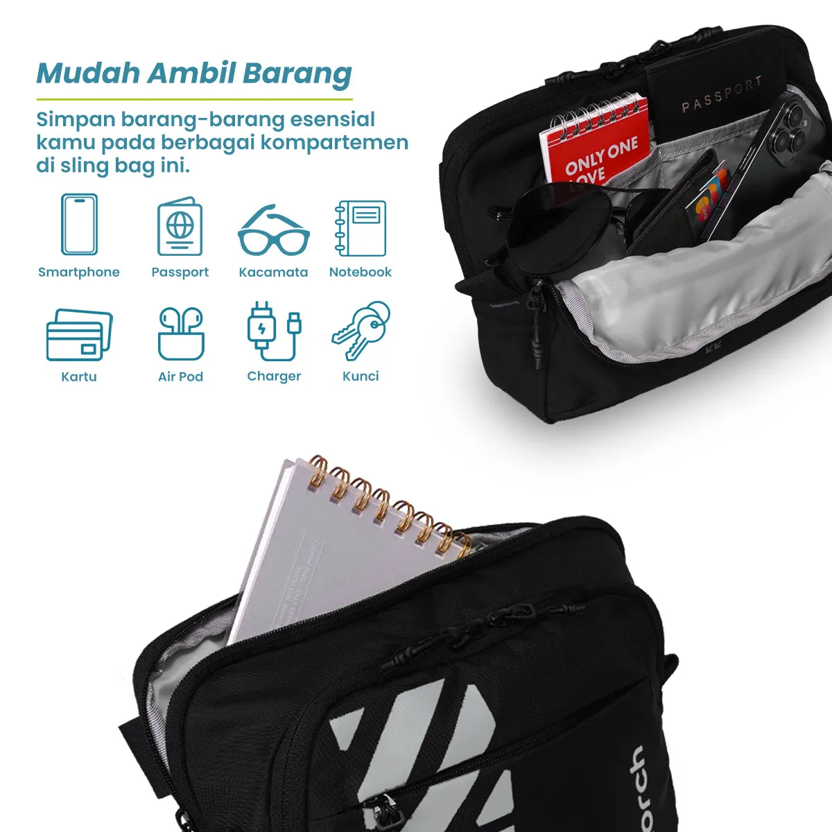 Armore Tas Selempang Gaming Torch 3L