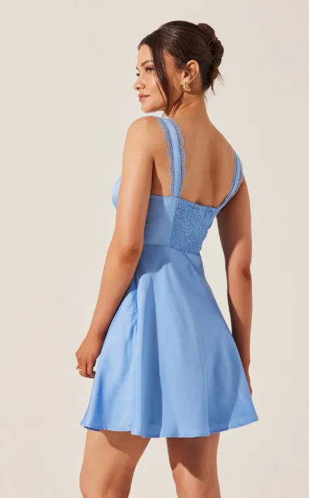 ASTR Alva Blue Mini Dress