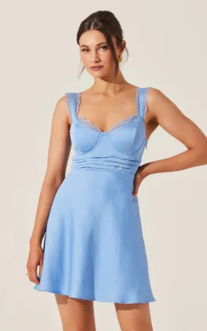 ASTR Alva Blue Mini Dress