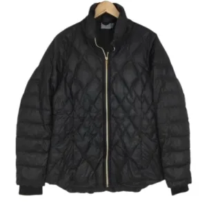 Athleta Down Quilted Puffer Jacket Black Women’s Size Medium Winter Coat