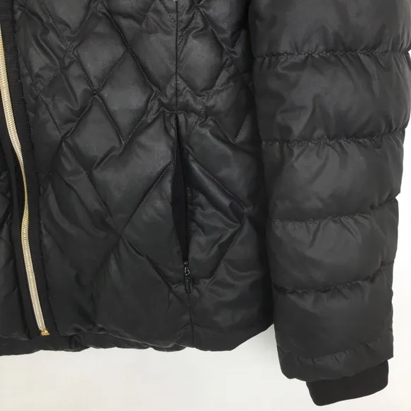 Athleta Down Quilted Puffer Jacket Black Women’s Size Medium Winter Coat