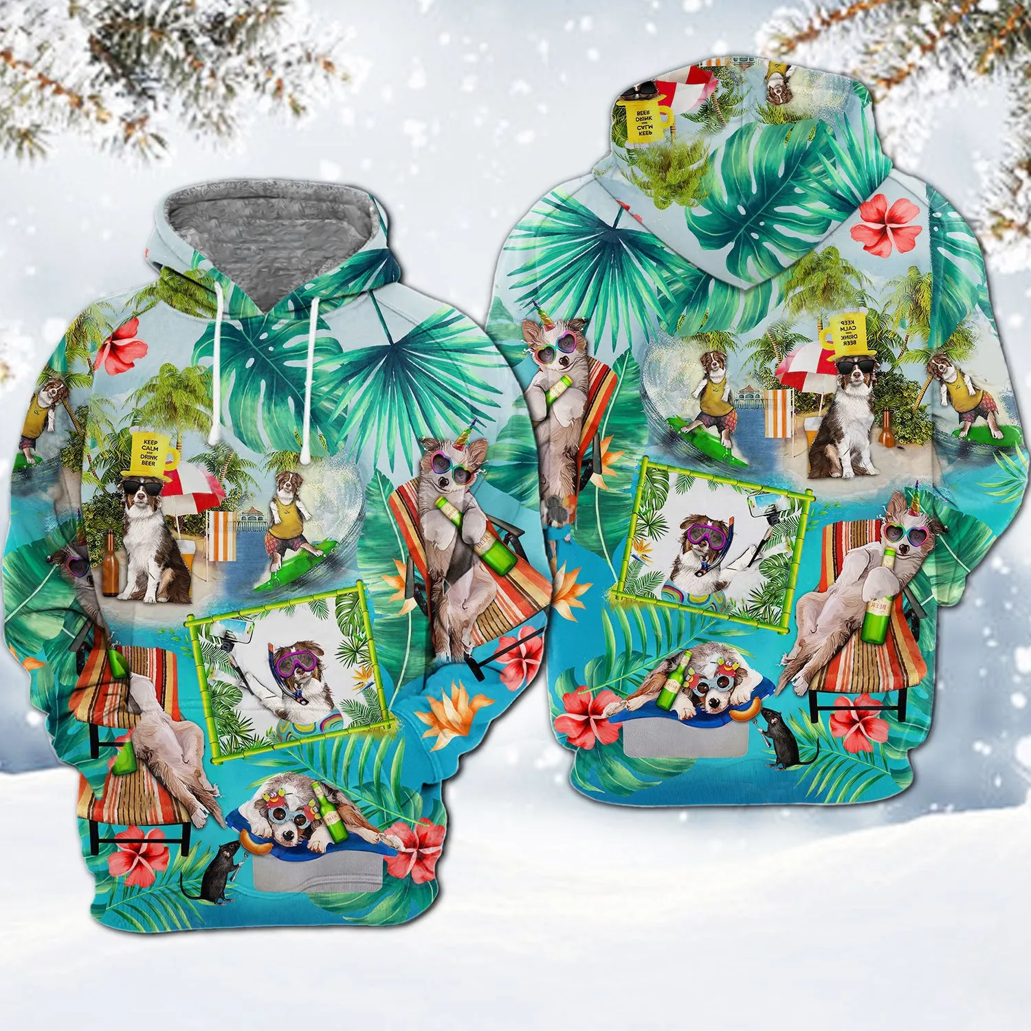Australian Shepherd 1-Surfing Hoodie