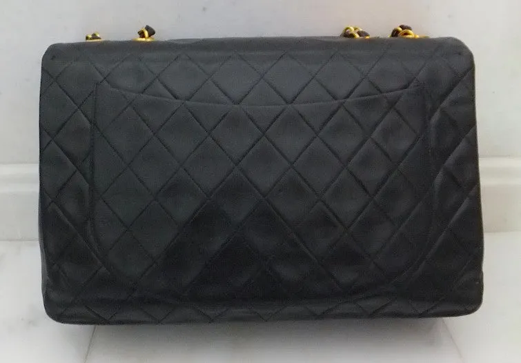 Authentic Chanel Vintage Quilted Lambskin XXL Maxi Jumbo