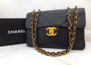 Authentic Chanel Vintage Quilted Lambskin XXL Maxi Jumbo