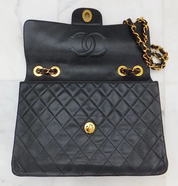Authentic Chanel Vintage Quilted Lambskin XXL Maxi Jumbo