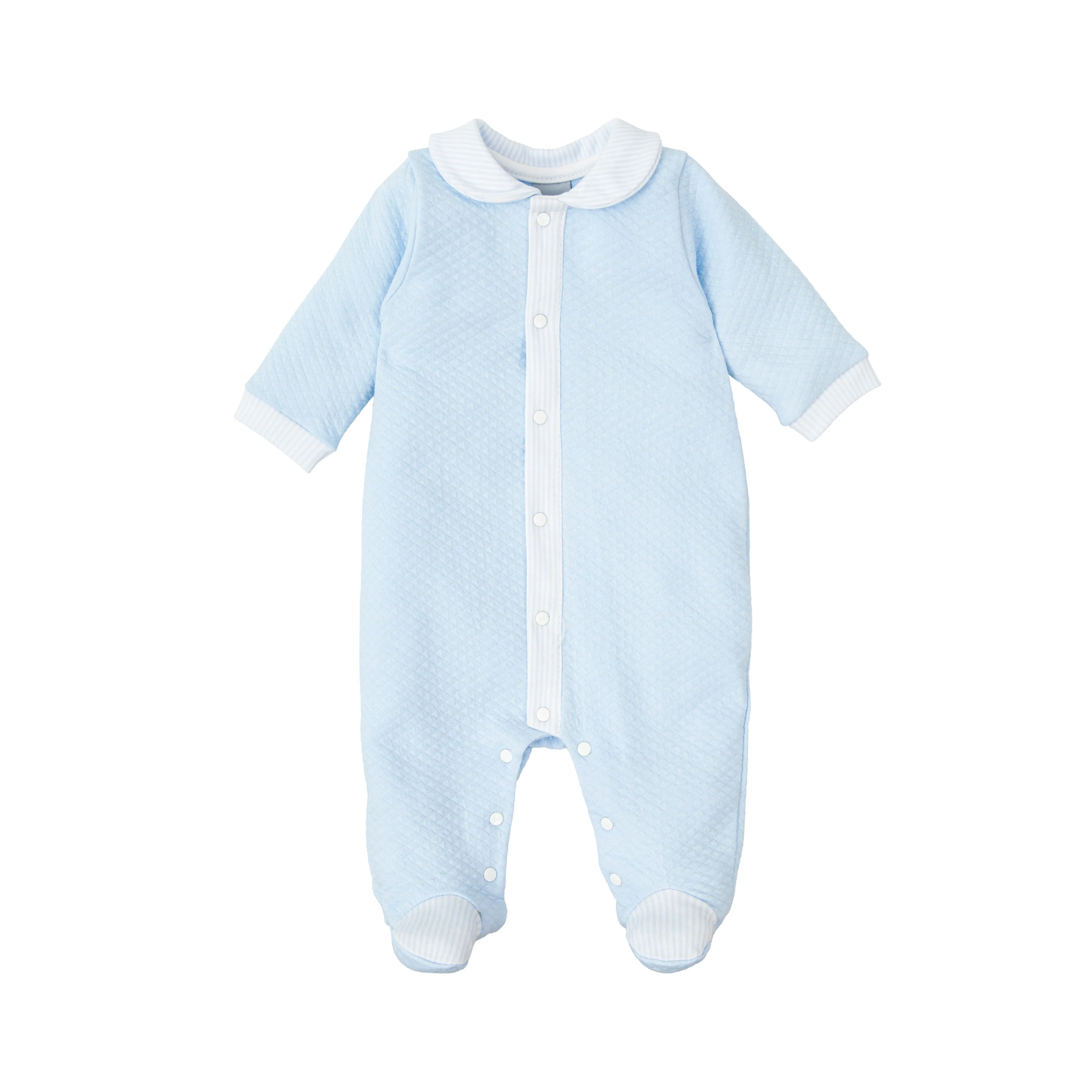 Babidu London Quilted Babygrow - Blue