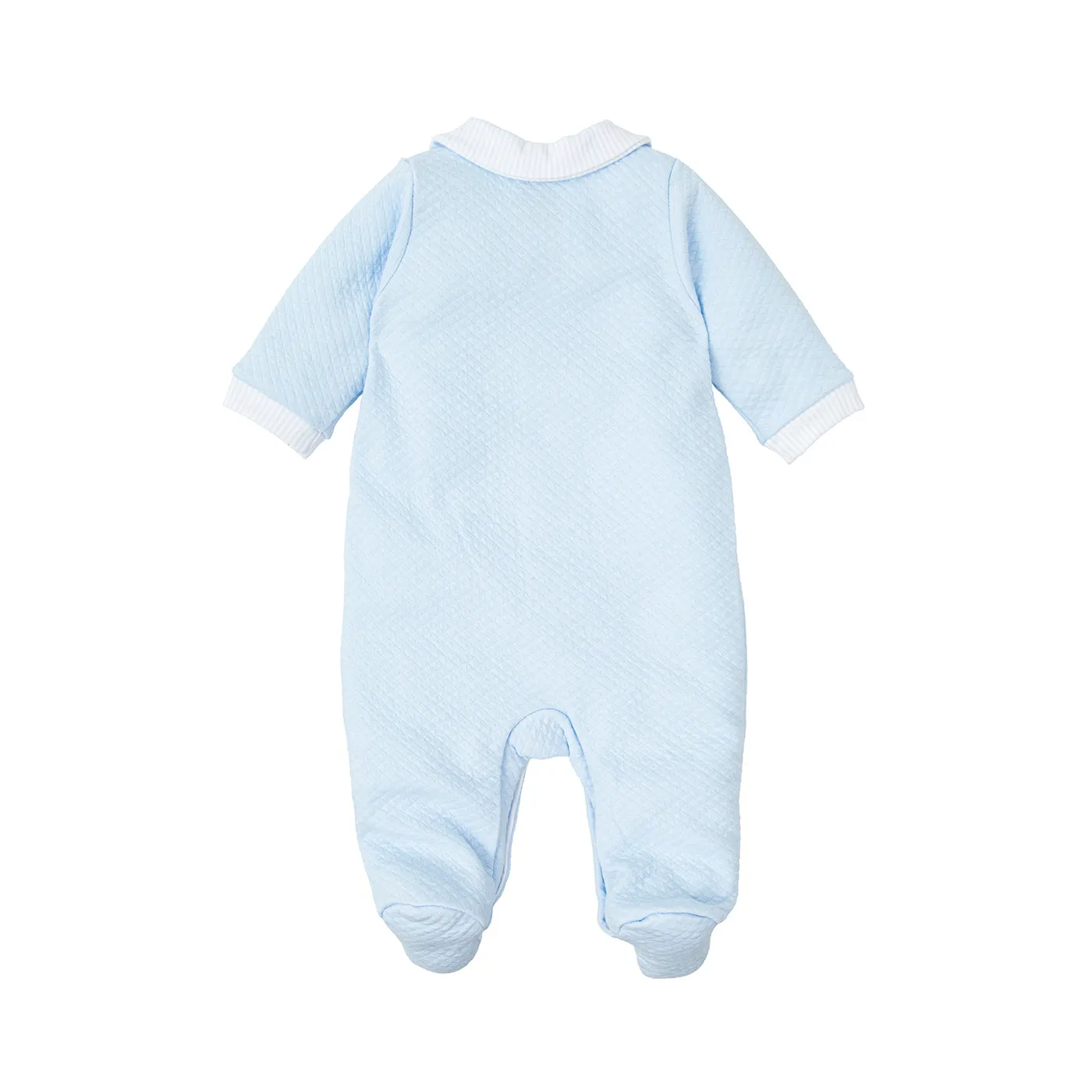 Babidu London Quilted Babygrow - Blue