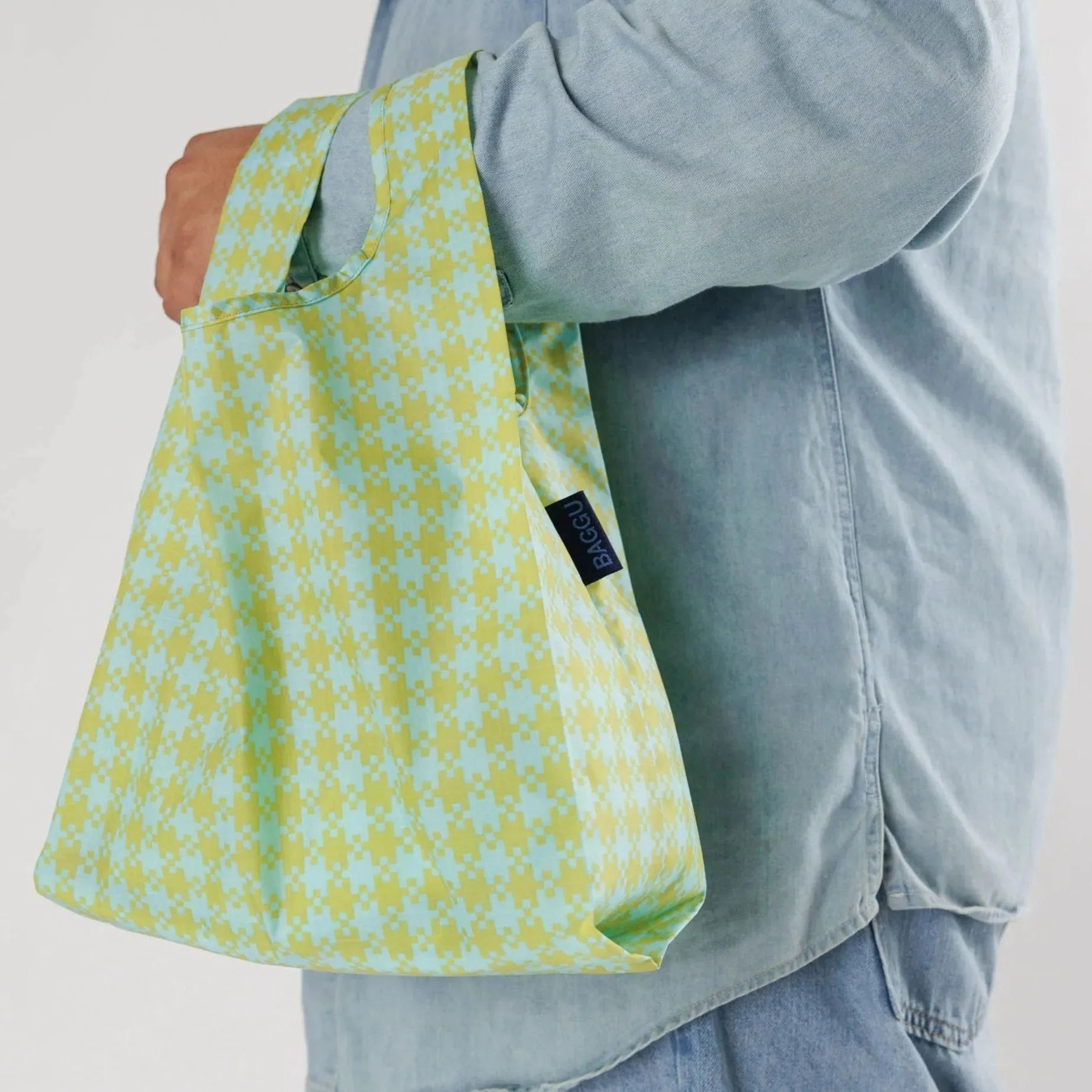Baby Baggu - Mint Pixel Gingham