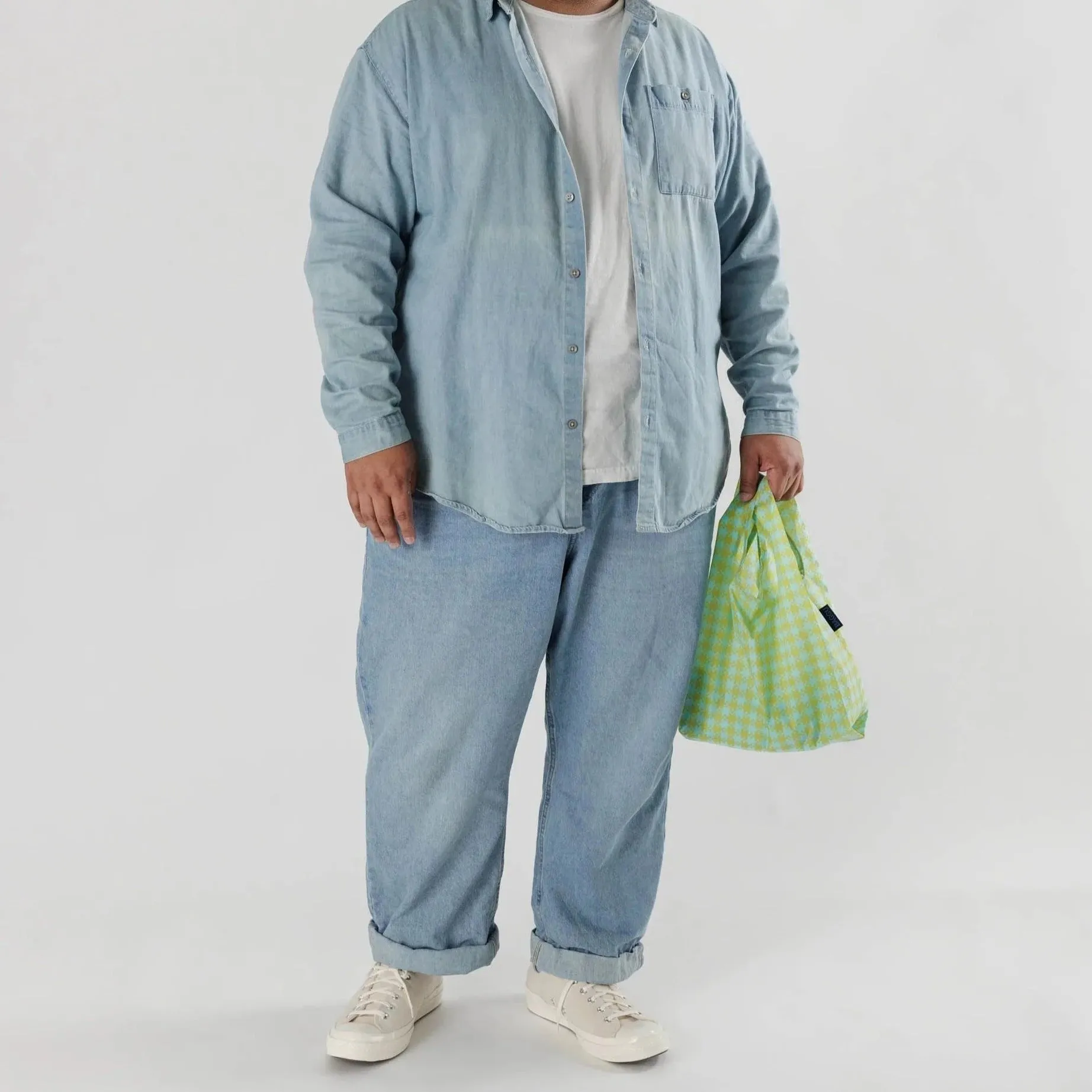 Baby Baggu - Mint Pixel Gingham