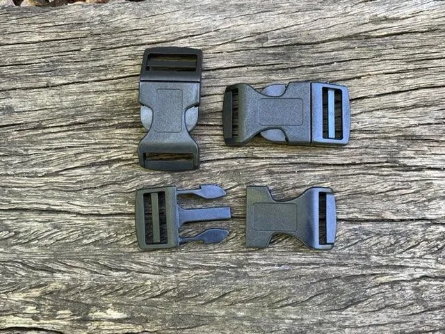 Backpack large Curved buckle - Black 25mm