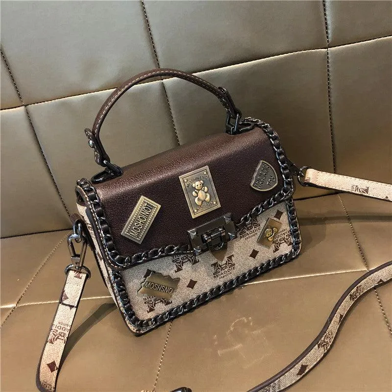 Badge bag fashion one-shoulder messenger small square bag