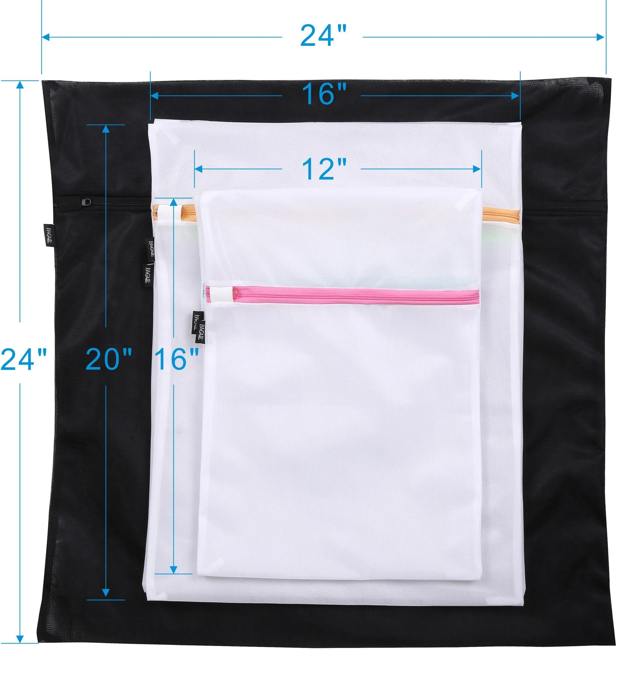 BAGAIL Mesh Laundry Bag for Intimates Lingerie and Delicates, 5Pcs (1XL,2L,2M)