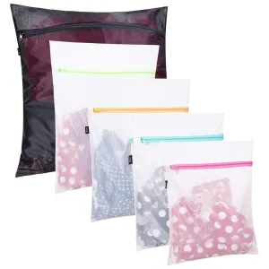 BAGAIL Mesh Laundry Bag for Intimates Lingerie and Delicates, 5Pcs (1XL,2L,2M)