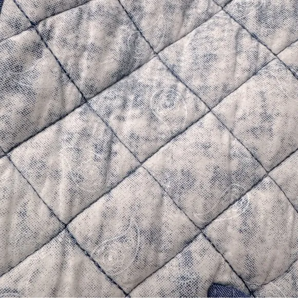 Bagatelle Collection Quilted Jacket Paisley Print in Blue Size 1X