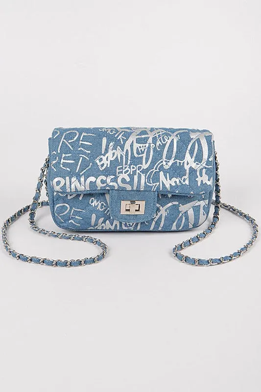 Baloa Denim Silver Clutch BIG ✨ MONTH ✨ SALE ✨