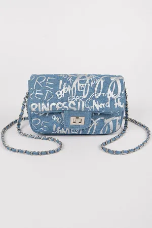 Baloa Denim Silver Clutch BIG ✨ MONTH ✨ SALE ✨