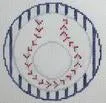 Baseball Monogram Round