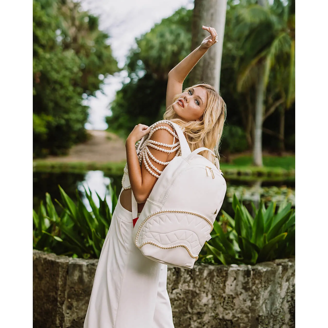 Batoh Sprayground Secret Life of Pearls Backpack biely