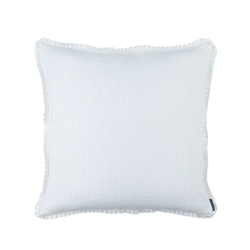 Battersea European Pillow White Cotton 26X26 (Insert Included)