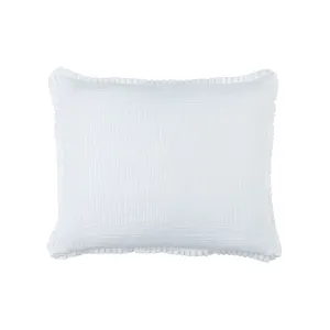 Battersea Standard Pillow White Cotton 20X26 (Insert Included)