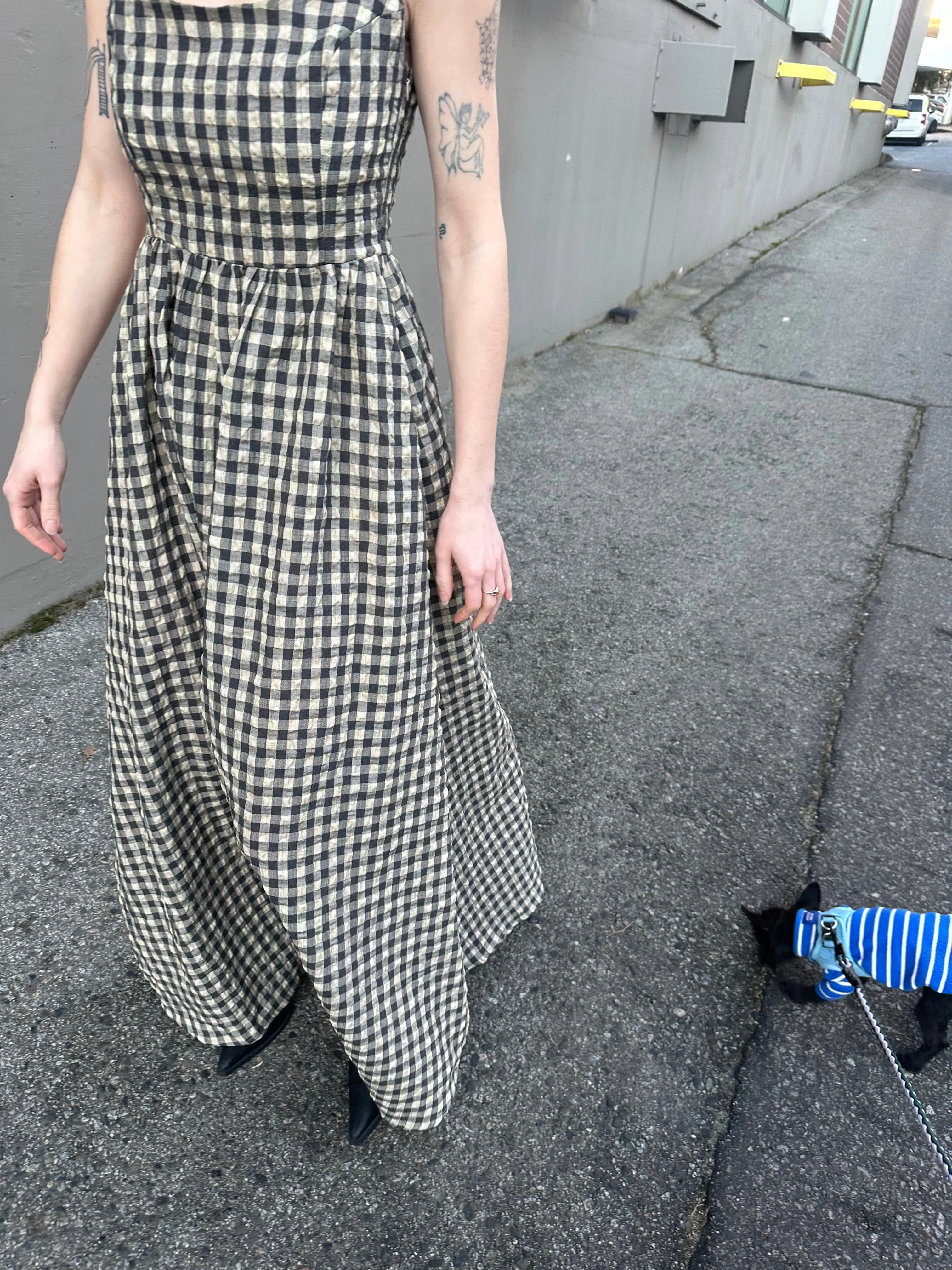 Bede Dress in Checker
