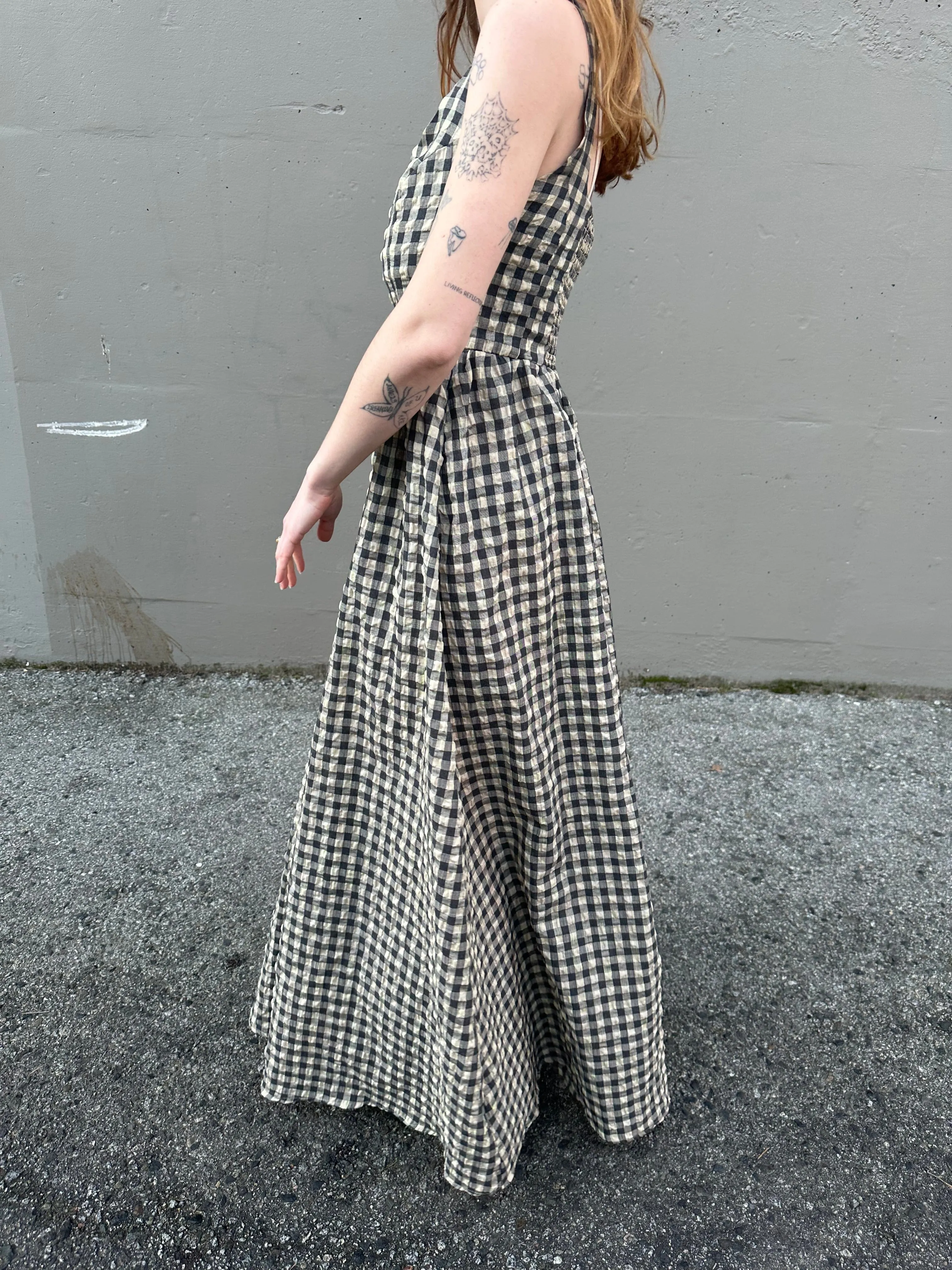 Bede Dress in Checker
