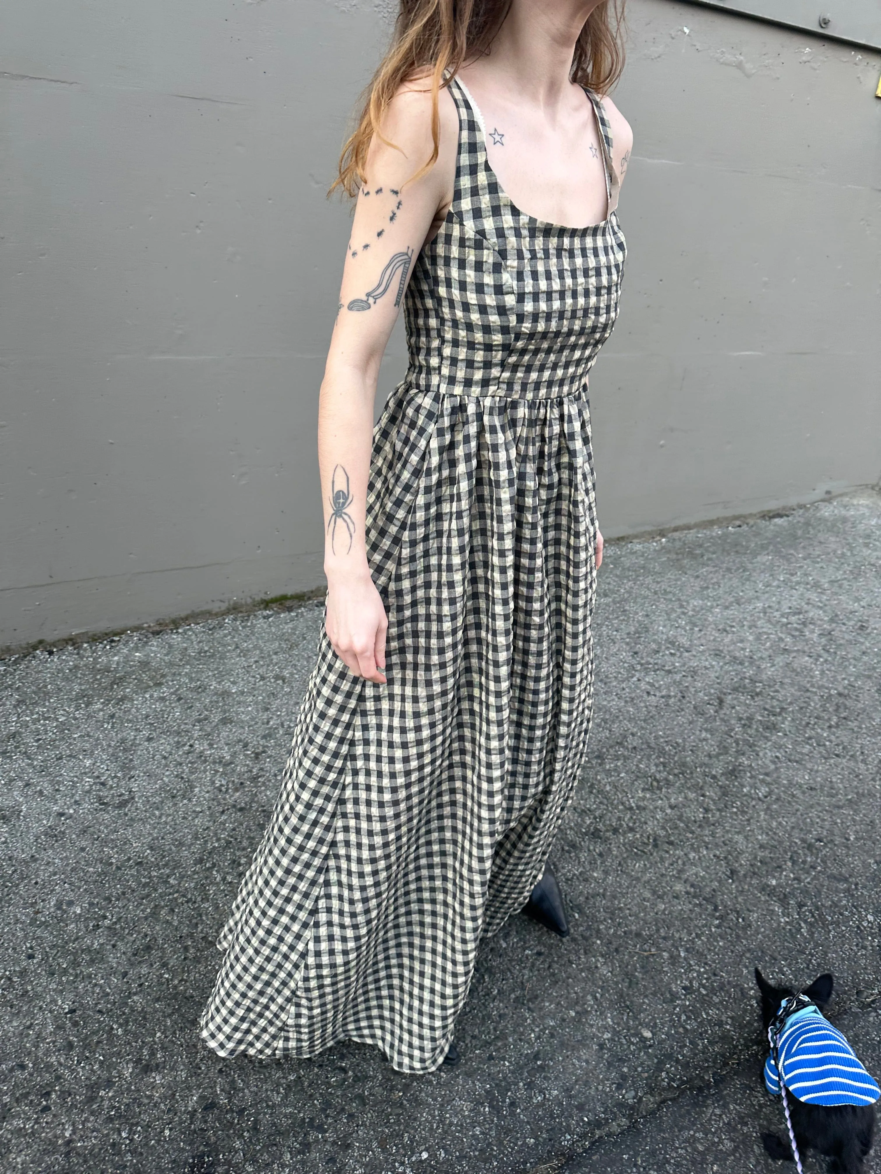 Bede Dress in Checker